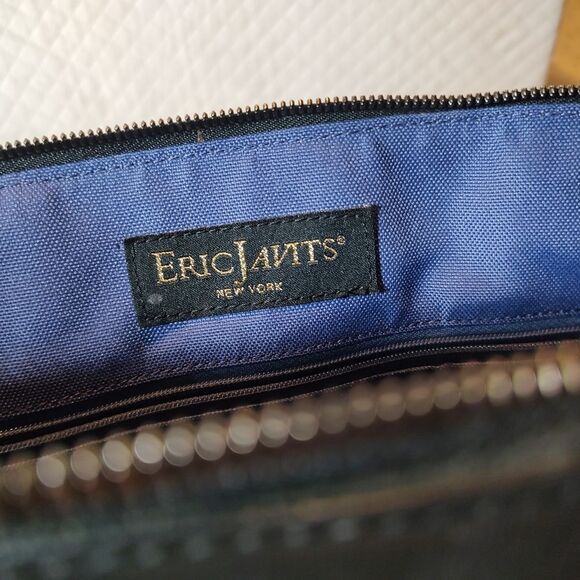 NWOT Eric Javits Blue Black Satchel Hand Bag shoulder - Picture 11 of 15